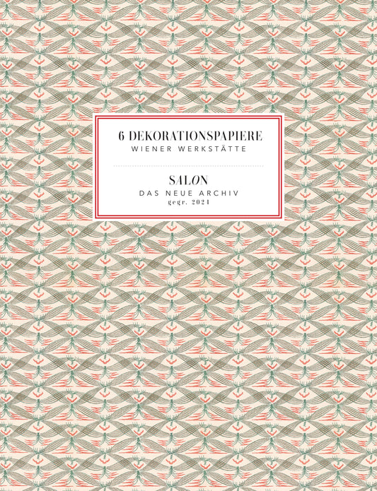 6 exklusive Geschenk-/Dekorationspapiere mit Motiven der Wiener Werkstätte